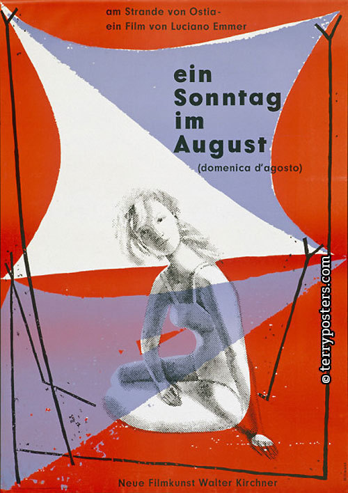 Ein Sonntag im August; filmový plakát; 1950-1960