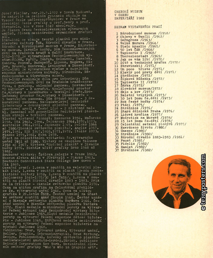 Katalog k výstavě (Chebské muzeum v Chebu 1982)