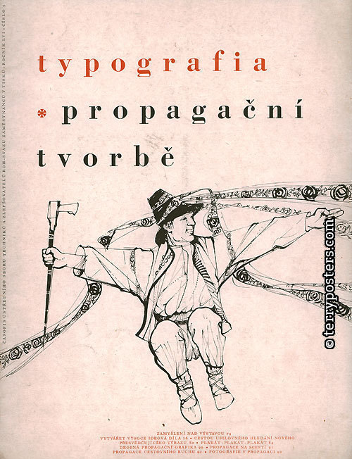 Typografia propagační tvorbě: Orbis, ročník 56 číslo 5; 1953