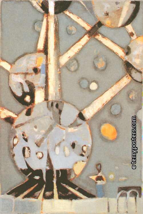 Vladimír Fuka: Atomium: paper, tempera, 100x70cm; 1958