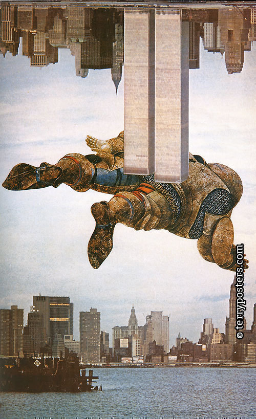 Suspendu malgré lui: photomontage - 30 x 18,5 cm; 1981