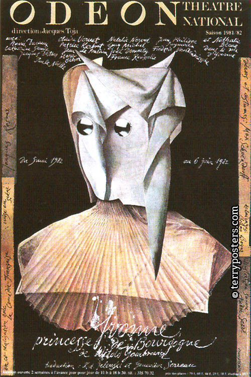 Yvonne princesse de Bourgogne: Theatre poster; 1982