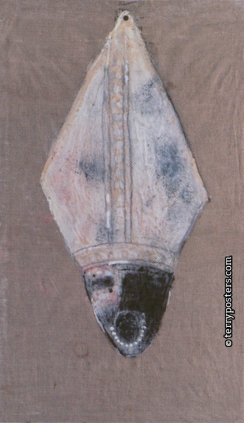 Ekleziasta, 1992 / encaustics, paper,  80 x 60 cm /