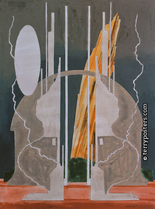 Storm, 2008 / tempera, gouache, wood, 121 x 90 cm /