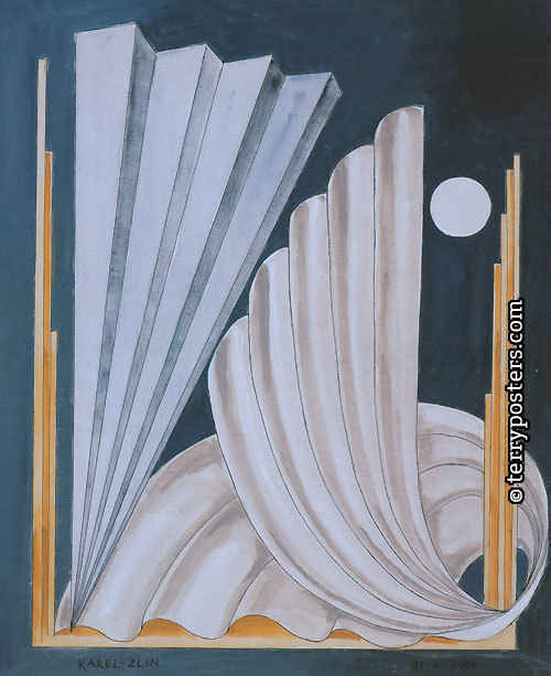 Veils of Moon, 2008 / tempera, wood, 60 x 50 cm /