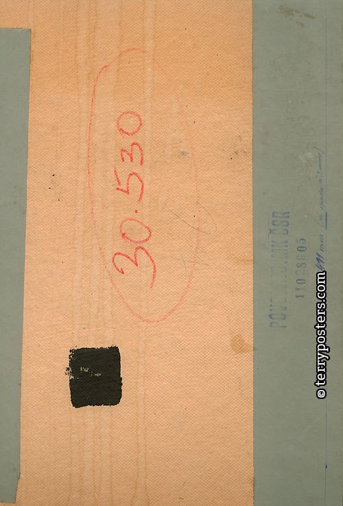 Gappa: base for realized design - back page, confirmation stamp from Ministry of culture, 1973