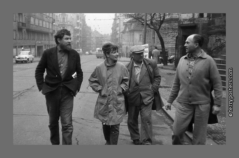 Richard Fremund, Eva Svobodová, Bohumil Hrabal (foto: Václav Chochola)