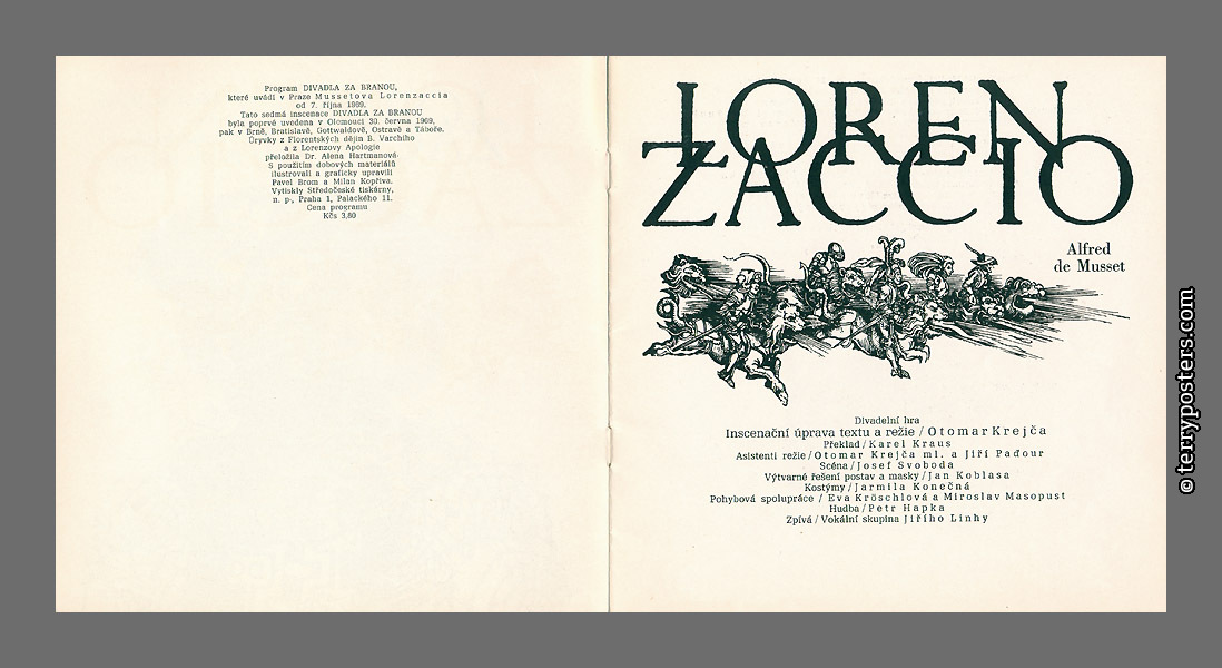 Afred de Musset: Lorenzaccio (Divadlo za Branou) - 1969 